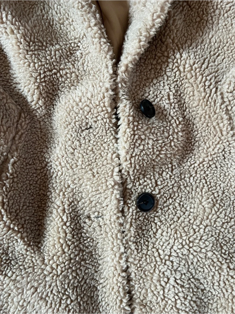 Abercrombie & Fitch Camel Teddy Long Coat